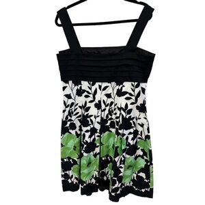 Jessica Howard Plus Size Green White Black Side Zip Sundress Size 16